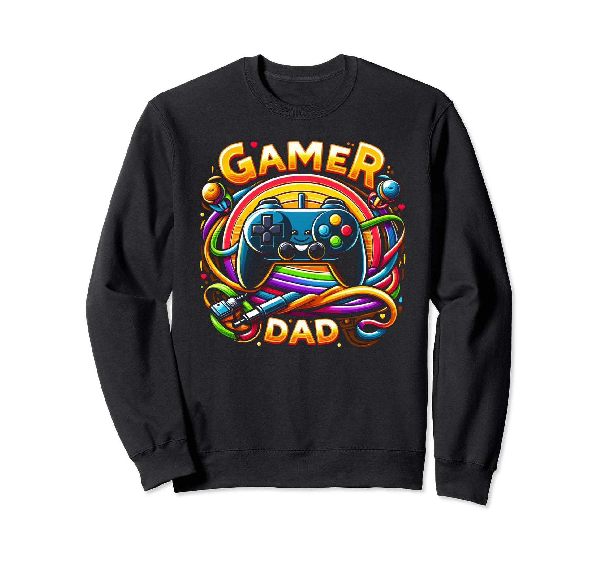 Gamer Dad Game Controller Gaming Sweatshirt - Streetwear Style for Adults - T-Shirt, Sweatshirt, Hoodie