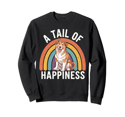 Tail Happiness Kangal Dog Rainbow Sweatshirt - Fun Novelty Design Men Women - T-Shirt, Sweatshirt, Hoodie