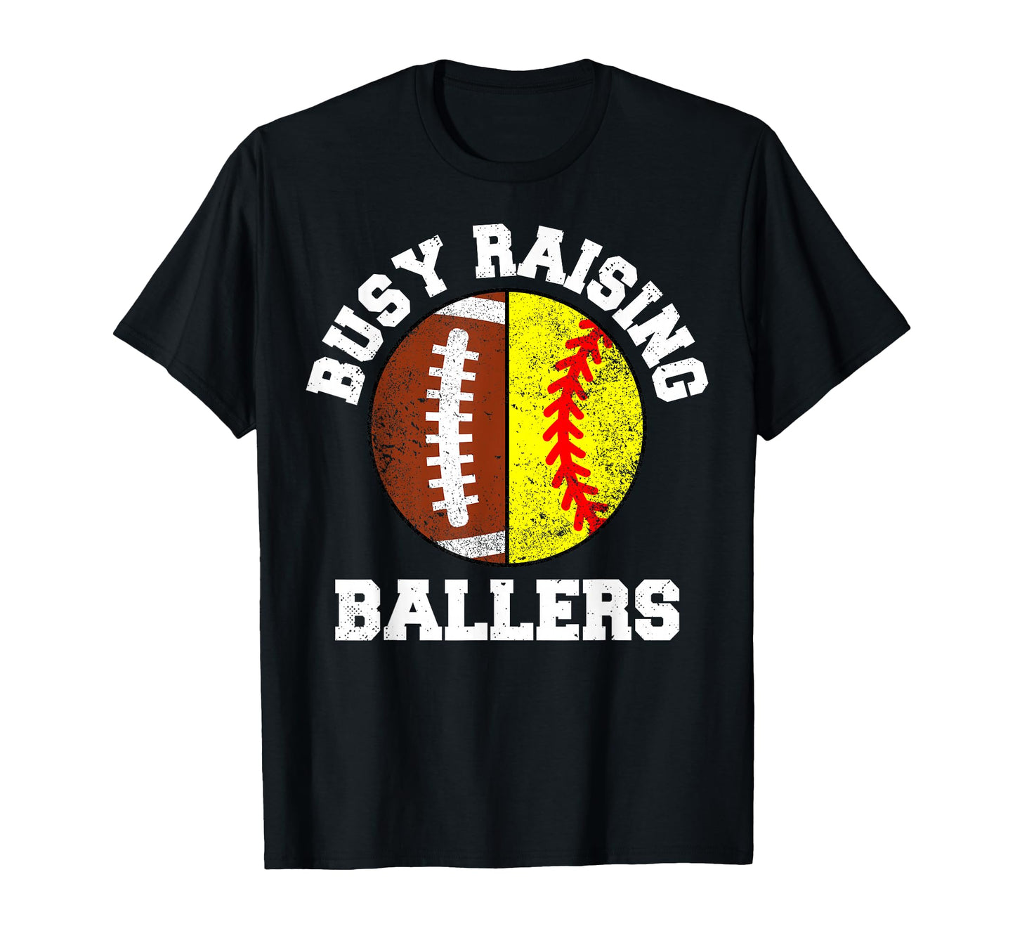 Busy Raising Ballers Funny Football T-Shirt - Aesthetic Graphic Unisex - T-Shirt, Sweatshirt, Hoodie
