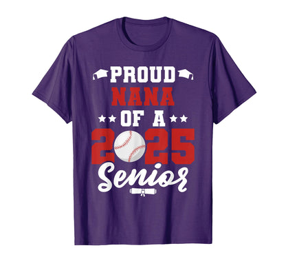Senior Nana 2025 Baseball Class 2025 T-Shirt - Novelty Apparel for Adults - T-Shirt, Sweatshirt, Hoodie