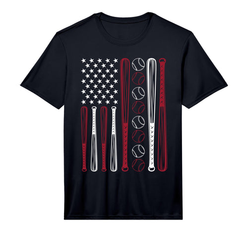 Baseball Patriotic Usa Flag 4Th T-Shirt - Fun Novelty Design Men Women - T-Shirt, Sweatshirt, Hoodie