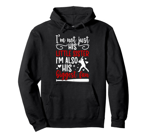 His Biggest Fan Baseball Sister Baseball Hoodie - Unique Graphic Men Women - T-Shirt, Sweatshirt, Hoodie