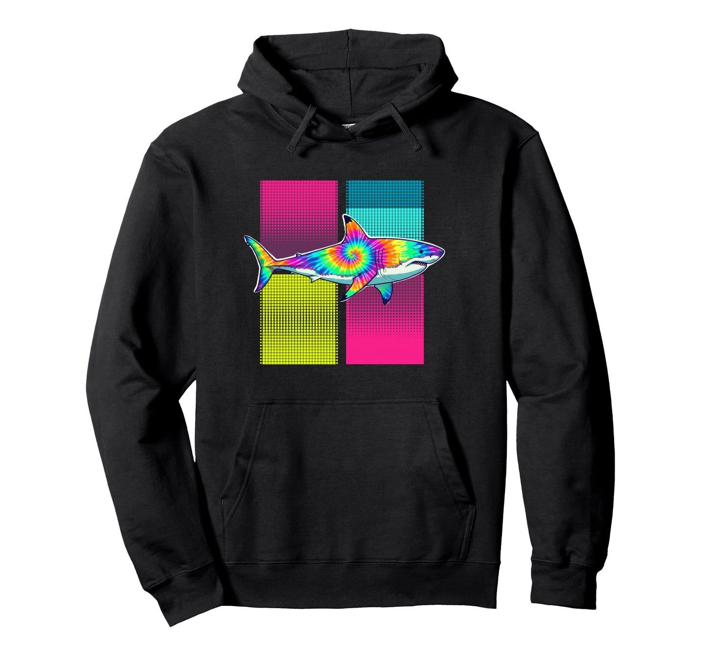 Tie Dye Shark Aesthetic Vaporwave Ocean Hoodie - Minimalist Print Unisex - T-Shirt, Sweatshirt, Hoodie