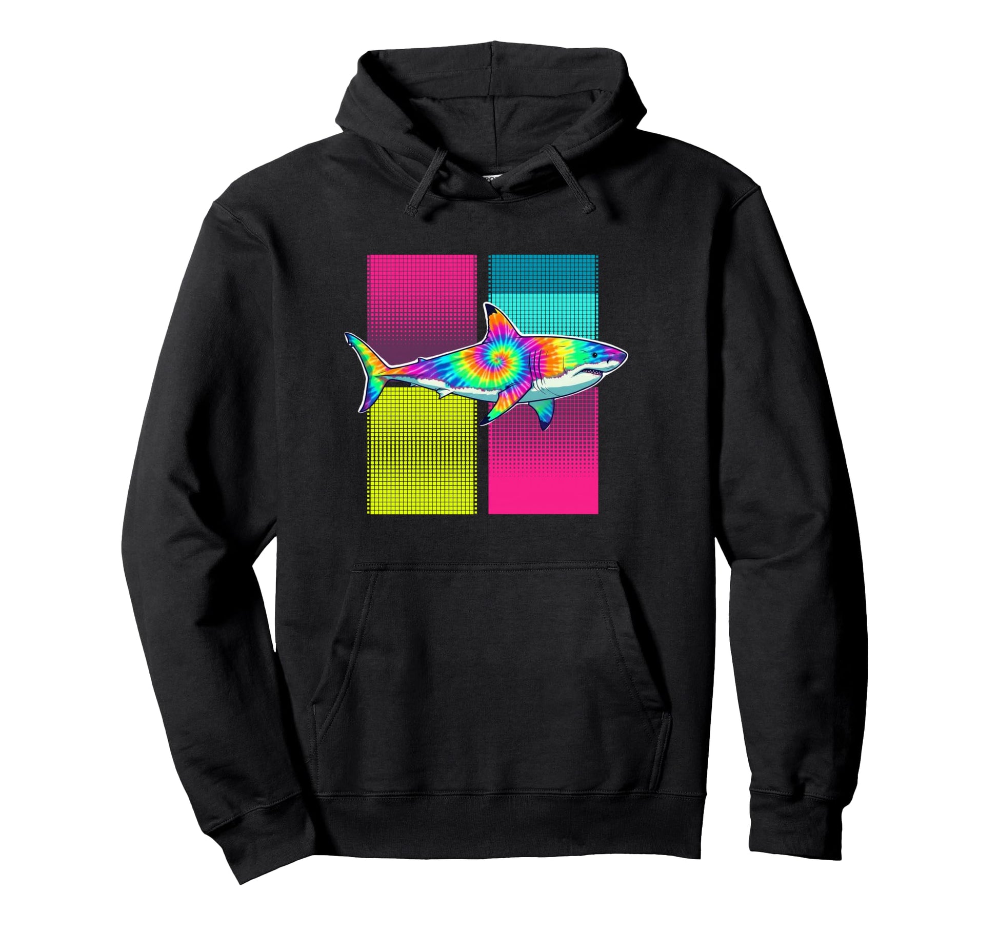 Tie Dye Shark Aesthetic Vaporwave Ocean Hoodie - Minimalist Print Unisex - T-Shirt, Sweatshirt, Hoodie