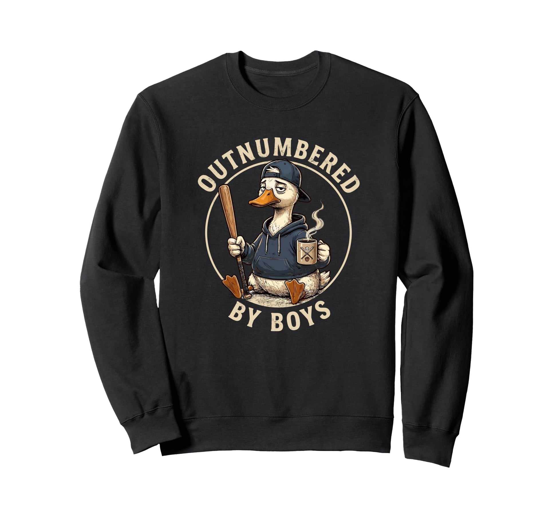 Outnumbered Mom Funny Mom Goose Sweatshirt - Fun Novelty Design for Adults - T-Shirt, Sweatshirt, Hoodie