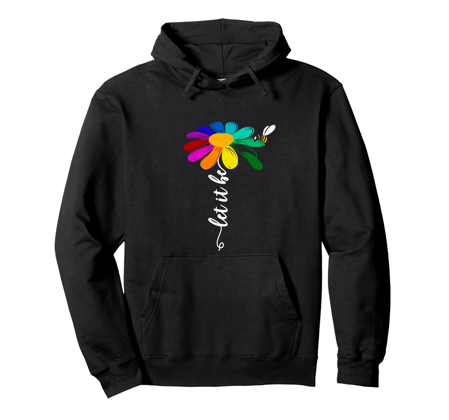 Let It Be Lgbtq Flower Aesthetic Edgy Hoodie - Graphic Print for Adults - T-Shirt, Sweatshirt, Hoodie
