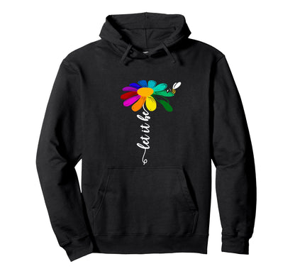 Let It Be Lgbtq Flower Aesthetic Edgy Hoodie - Graphic Print for Adults - T-Shirt, Sweatshirt, Hoodie