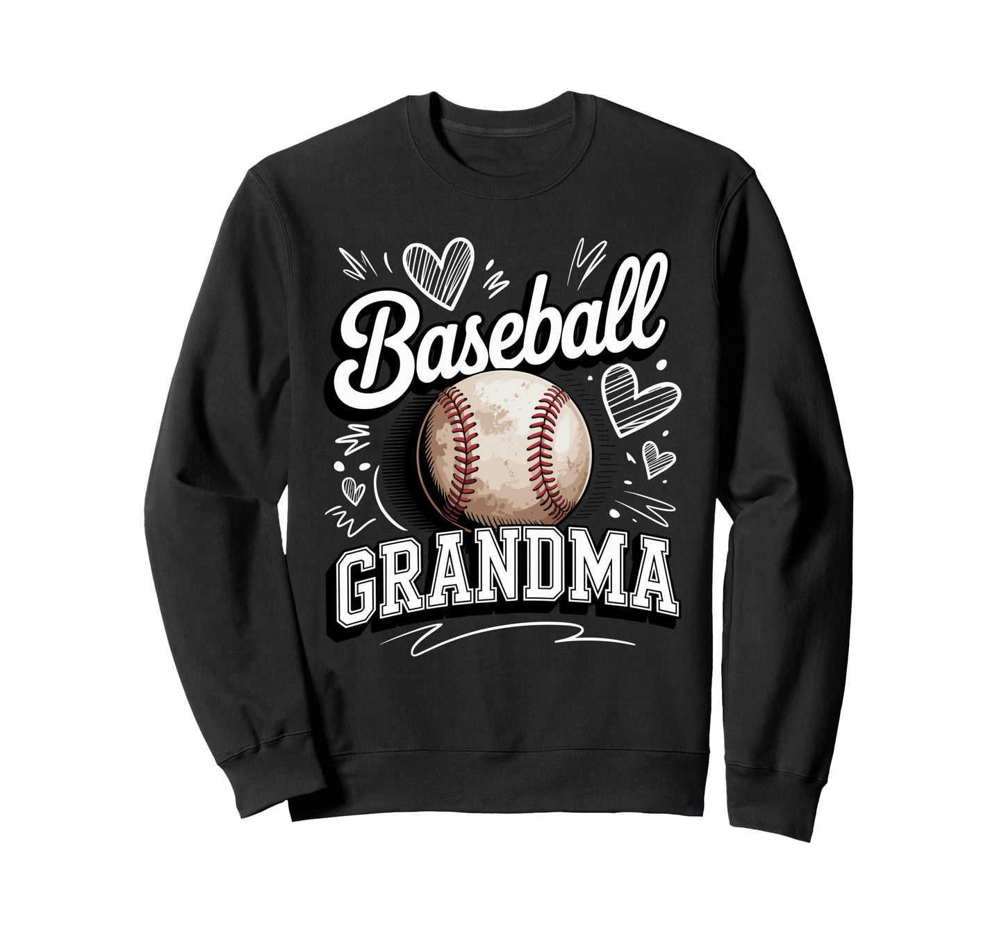 Baseball Grandma Proud Senior League Fan Sweatshirt - Graphic Print Unisex - T-Shirt, Sweatshirt, Hoodie