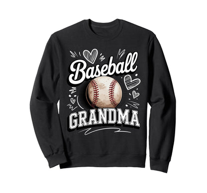Baseball Grandma Proud Senior League Fan Sweatshirt - Graphic Print Unisex - T-Shirt, Sweatshirt, Hoodie