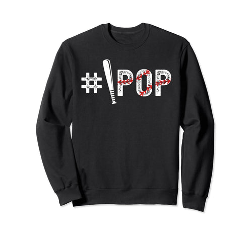1 Pop Baseball Pop Baseball Player Sweatshirt - Novelty Apparel for Adults - T-Shirt, Sweatshirt, Hoodie