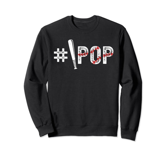 1 Pop Baseball Pop Baseball Player Sweatshirt - Novelty Apparel for Adults - T-Shirt, Sweatshirt, Hoodie