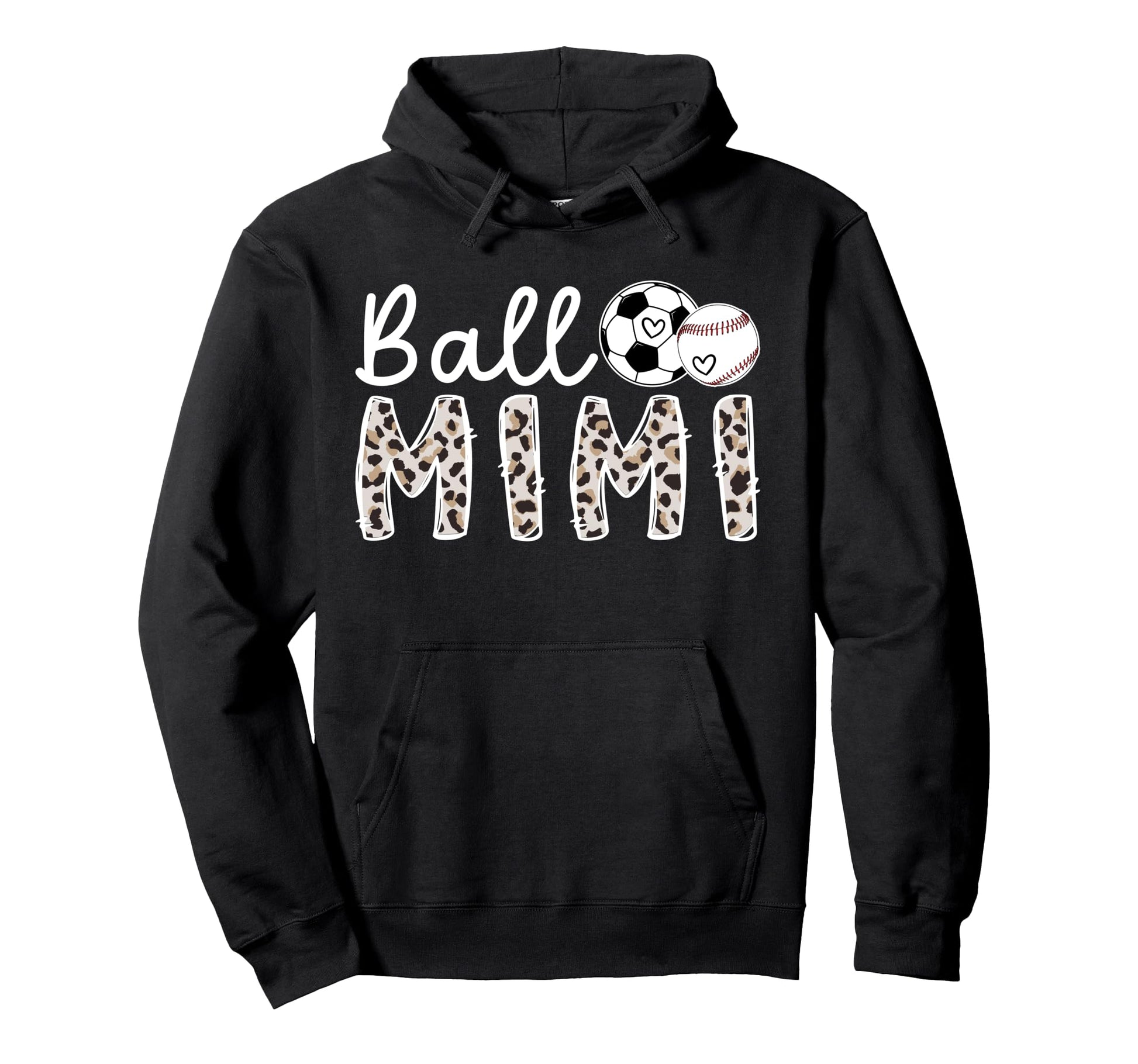 Ball Mimi Grandma Baseball Soccer Mimi Hoodie - Unique Graphic for Adults - T-Shirt, Sweatshirt, Hoodie