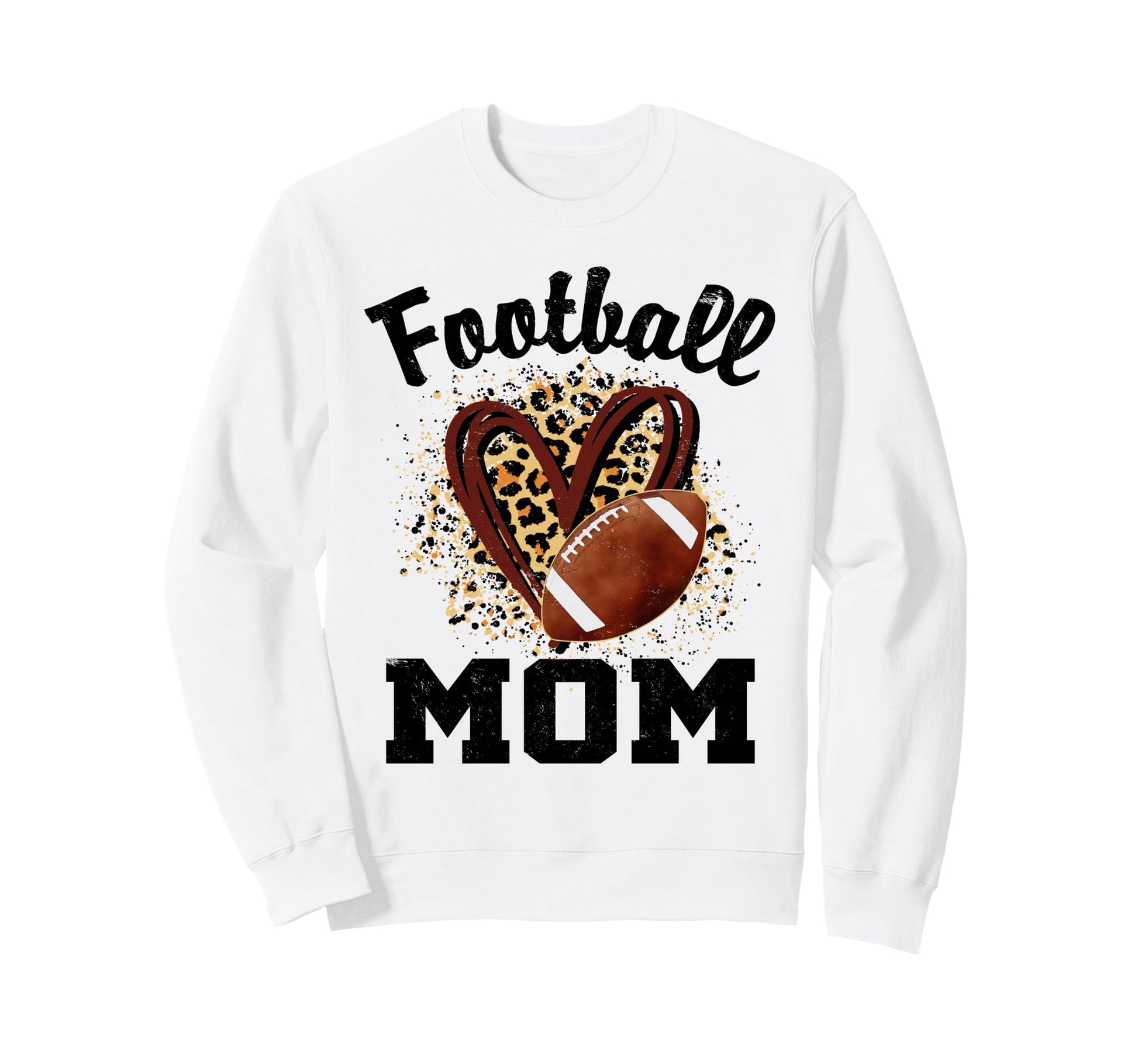 Leopard Heart American Football Hoodie - Minimalist Print Men Women - T-Shirt, Sweatshirt, Hoodie