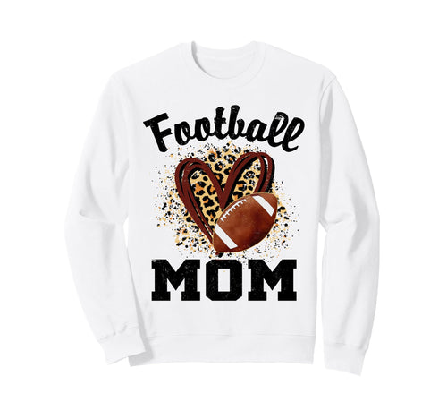 Leopard Heart American Football Hoodie - Minimalist Print Men Women - T-Shirt, Sweatshirt, Hoodie