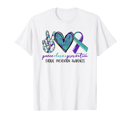 Peace Love Prevention Suicide T-Shirt - Graphic Print for Adults - T-Shirt, Sweatshirt, Hoodie