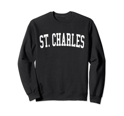 St Charles Mo Distressed White Sweatshirt - Streetwear Style Men Women - T-Shirt, Sweatshirt, Hoodie
