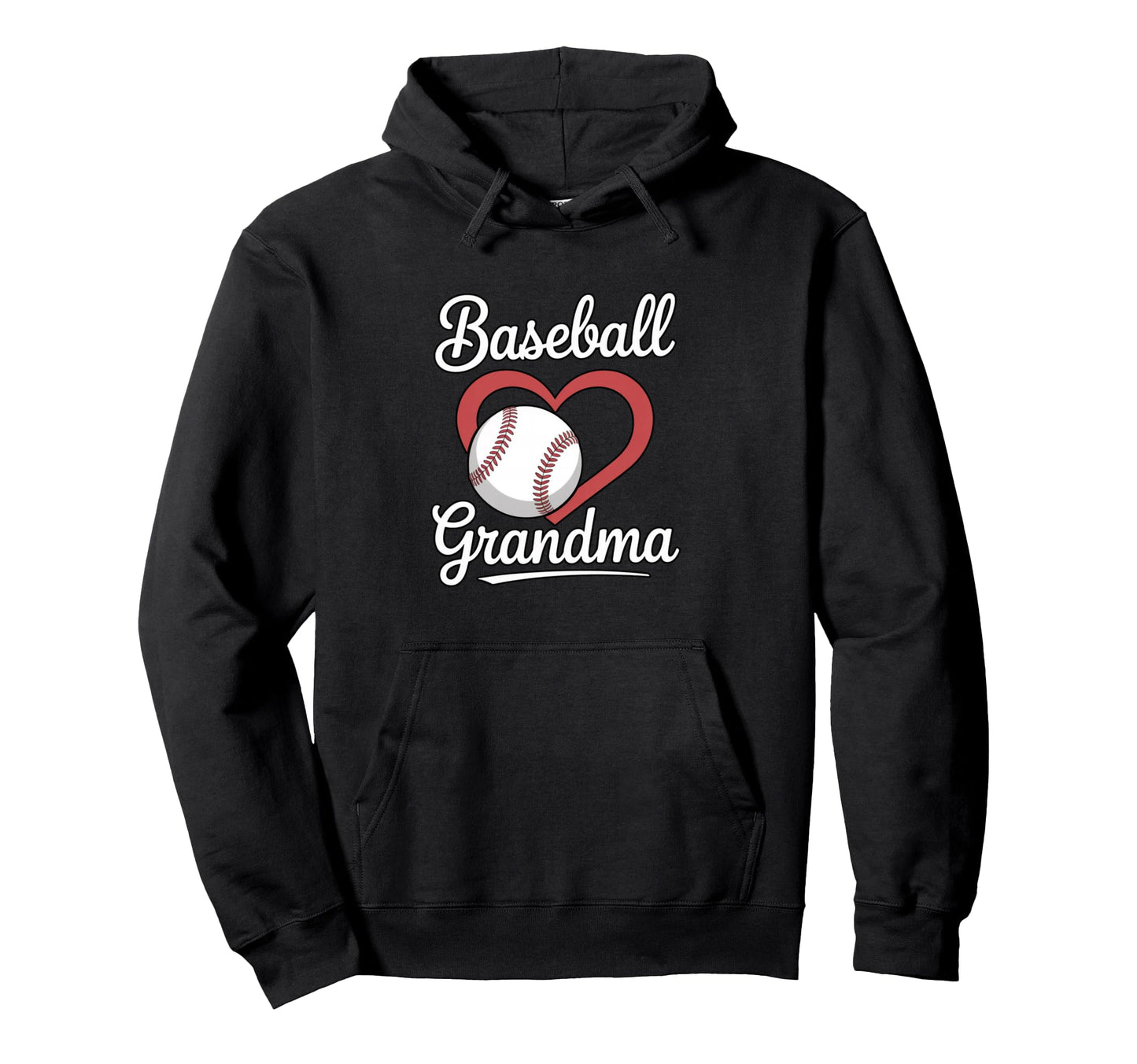 Baseball Grandma Proud Grandkid Hoodie - Fun Novelty Design for Adults - T-Shirt, Sweatshirt, Hoodie