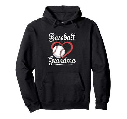 Baseball Grandma Proud Grandkid Hoodie - Fun Novelty Design for Adults - T-Shirt, Sweatshirt, Hoodie