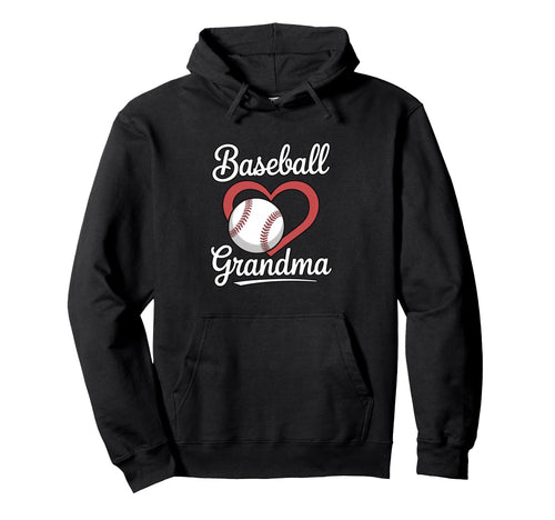 Baseball Grandma Proud Grandkid Hoodie - Fun Novelty Design for Adults - T-Shirt, Sweatshirt, Hoodie