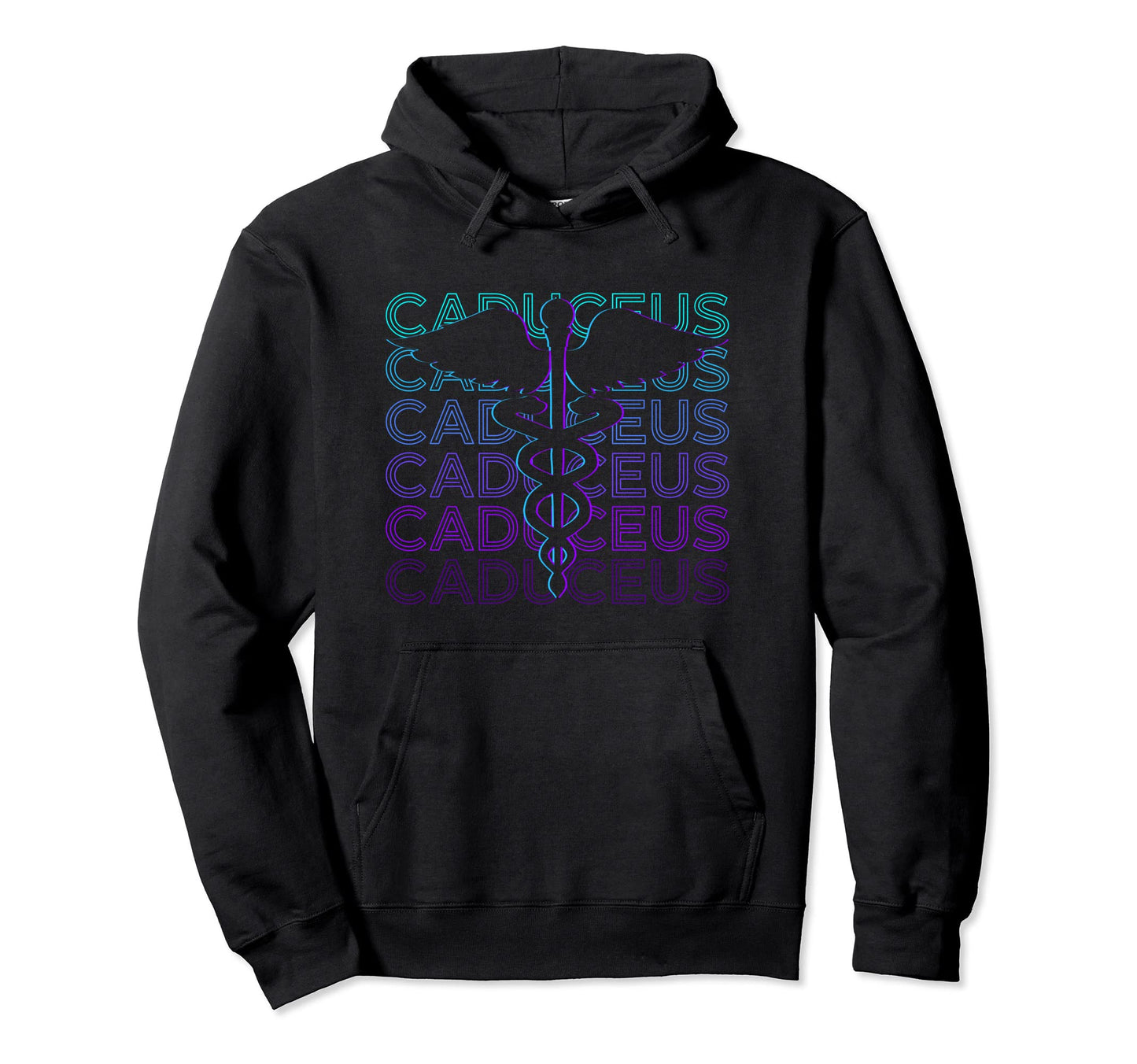 Caduceus Heralds Wand Staff Hermes Hoodie - Custom Art Print Men Women - T-Shirt, Sweatshirt, Hoodie