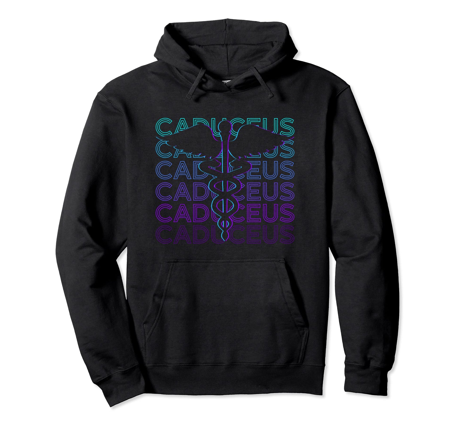 Caduceus Heralds Wand Staff Hermes Hoodie - Custom Art Print Men Women - T-Shirt, Sweatshirt, Hoodie