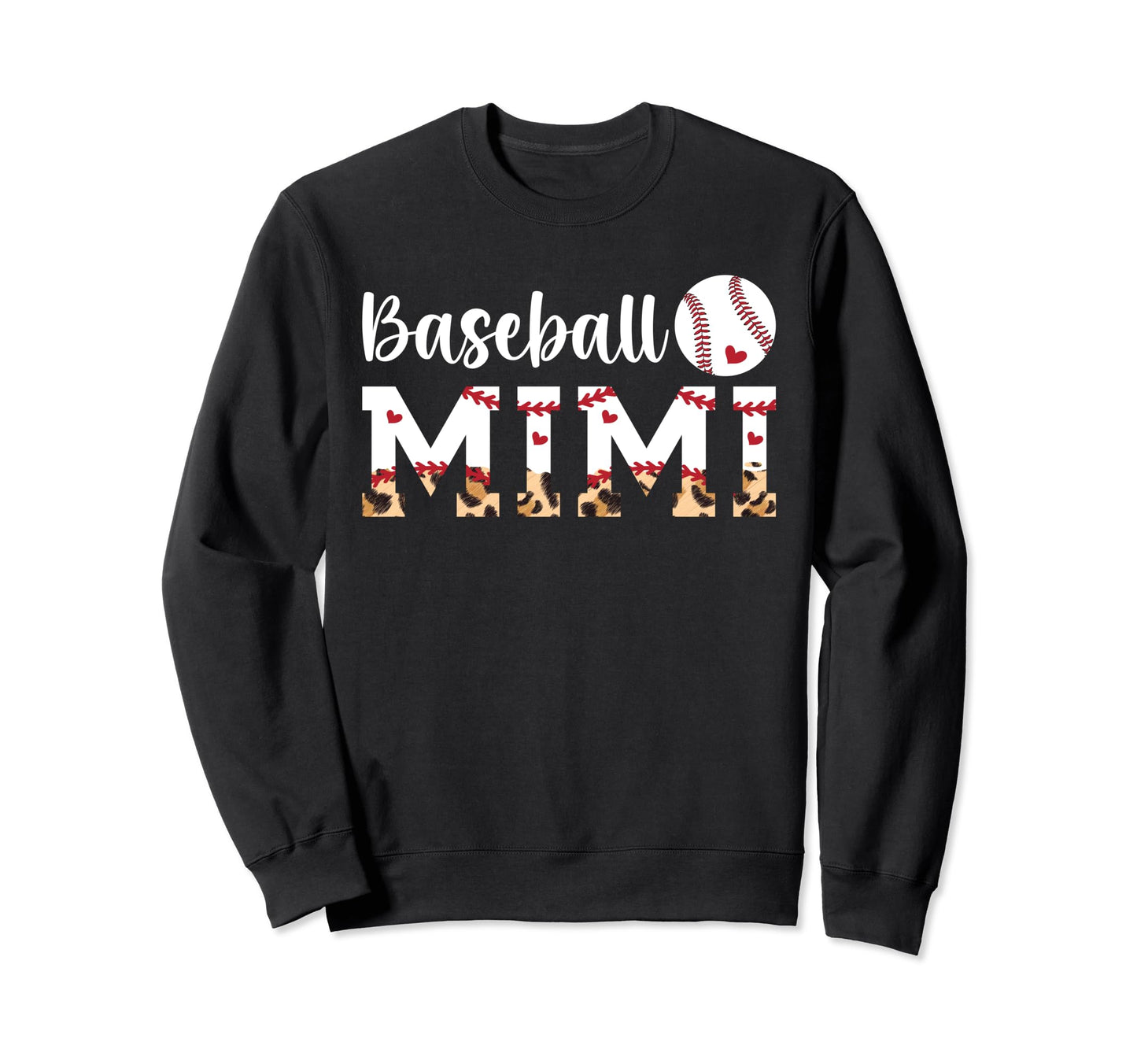 Baseball Mimi Leopard Grandma Mimi Sweatshirt - Graphic Print Men Women - T-Shirt, Sweatshirt, Hoodie