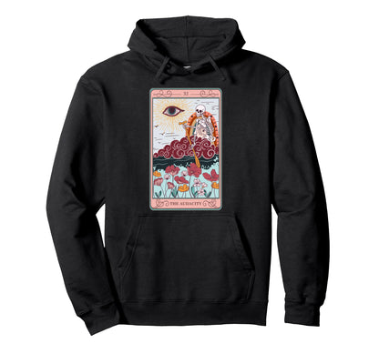 Skeleton Riding Cloud Audacity Tarot Hoodie - Custom Art Print for Adults - T-Shirt, Sweatshirt, Hoodie