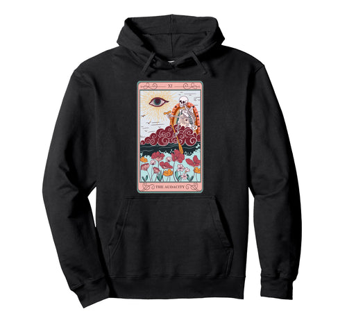 Skeleton Riding Cloud Audacity Tarot Hoodie - Custom Art Print for Adults - T-Shirt, Sweatshirt, Hoodie