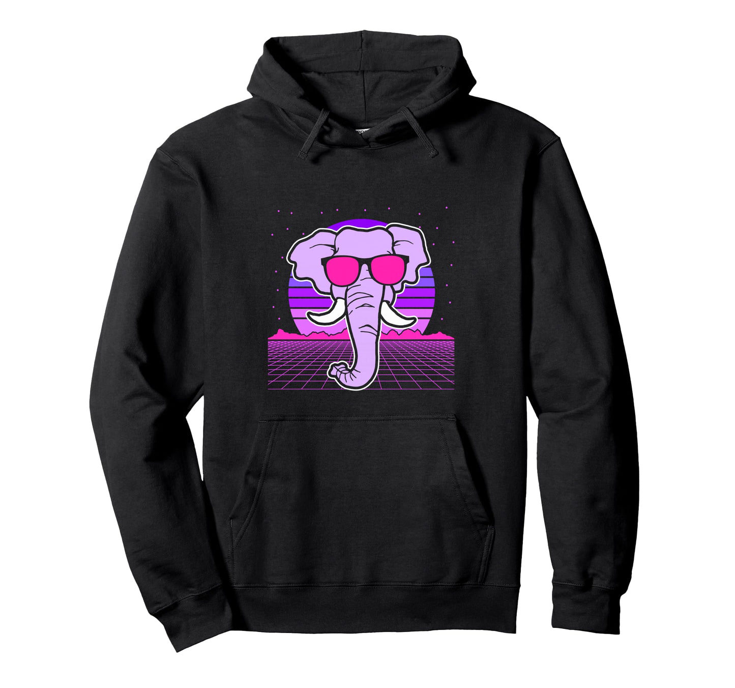 Aesthetic Vaporwave Outfits Elephant Hoodie - Trendy Graphic for Adults - T-Shirt, Sweatshirt, Hoodie