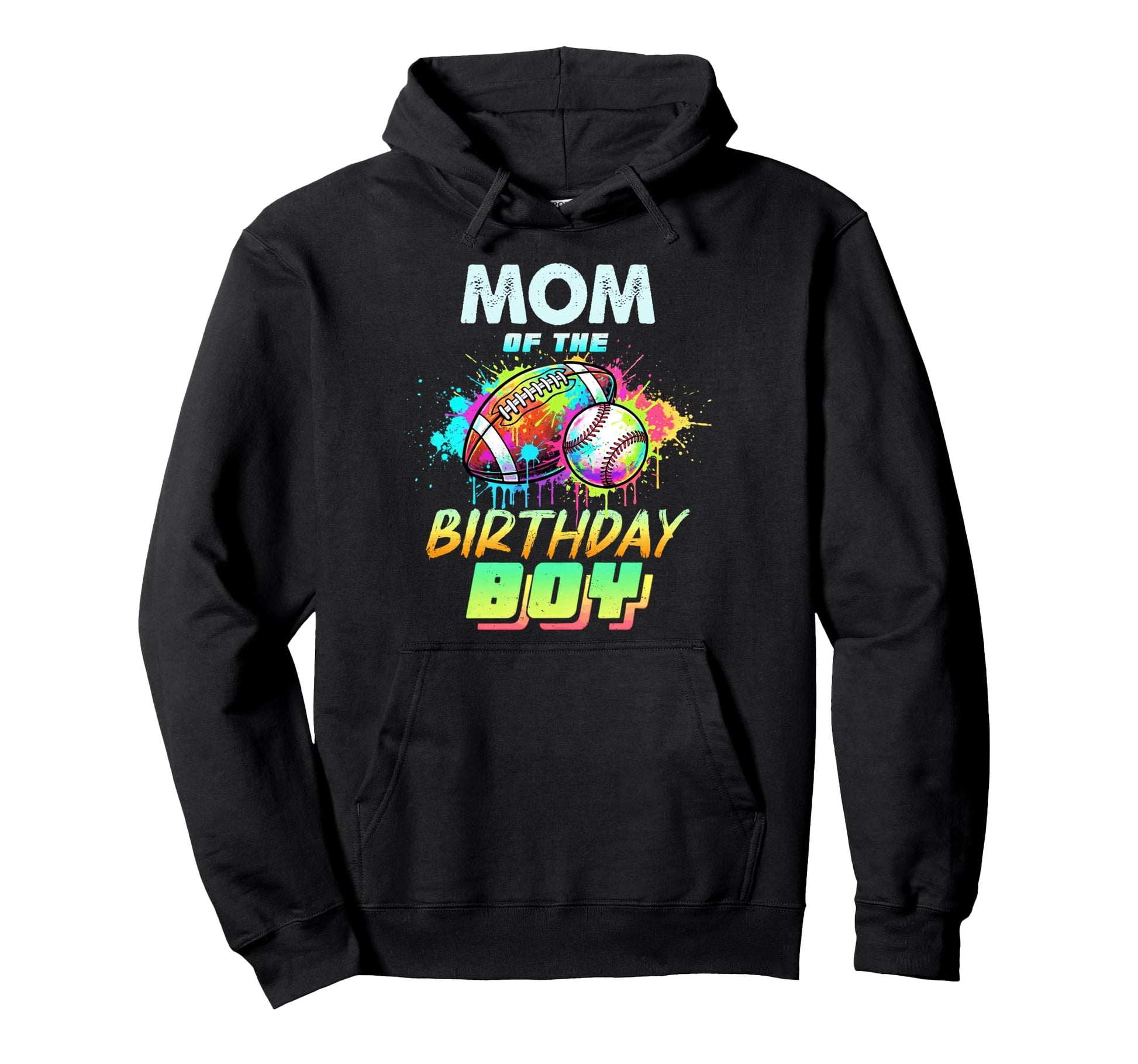 Mom Birthday Football Baseball Hoodie - Minimalist Print Men Women - T-Shirt, Sweatshirt, Hoodie