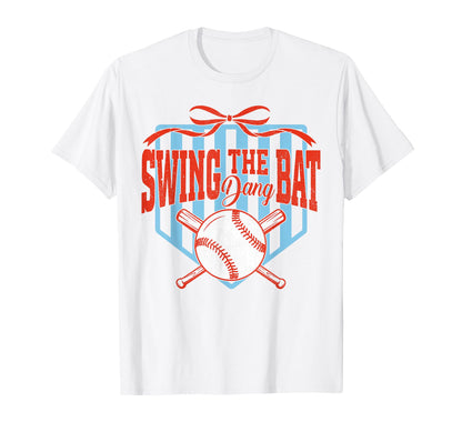Swing Dang Bat Baseball Softball Preppy T-Shirt - Custom Art Print Unisex - T-Shirt, Sweatshirt, Hoodie