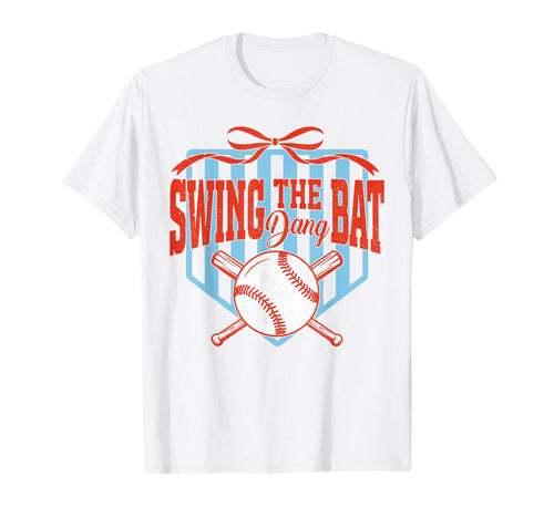 Swing Dang Bat Baseball Softball Preppy T-Shirt - Custom Art Print Unisex - T-Shirt, Sweatshirt, Hoodie