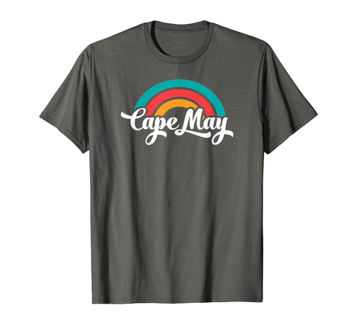 Cape May Nj Script Rainbow T-Shirt - Casual Everyday Wear for Adults - T-Shirt, Sweatshirt, Hoodie