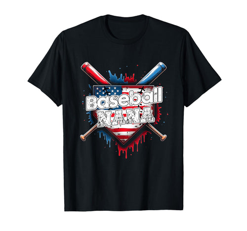 Baseball Nana Ice Cream Drip Funny T-Shirt - Unique Graphic for Adults - T-Shirt, Sweatshirt, Hoodie