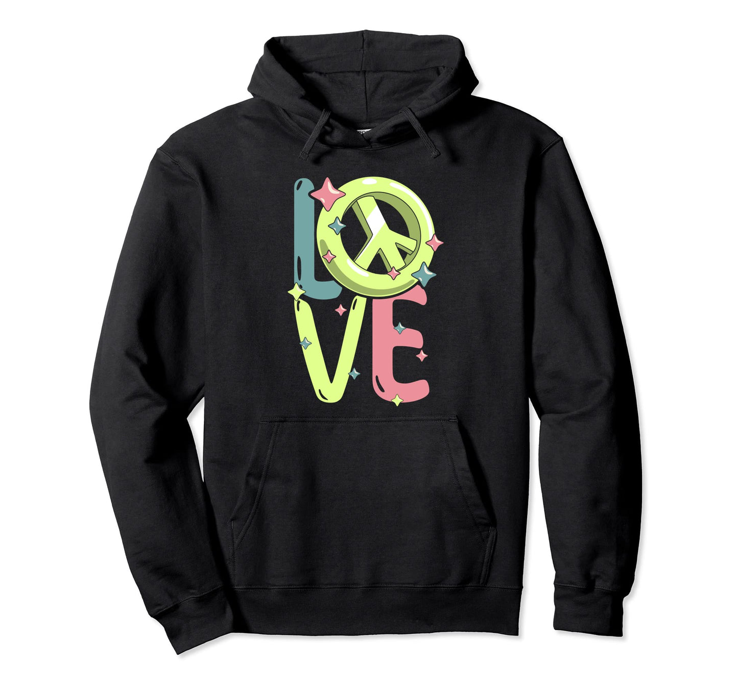 Love Peace Groovy Rainbow Sunshine Mind Hoodie - Unique Graphic Men Women - T-Shirt, Sweatshirt, Hoodie