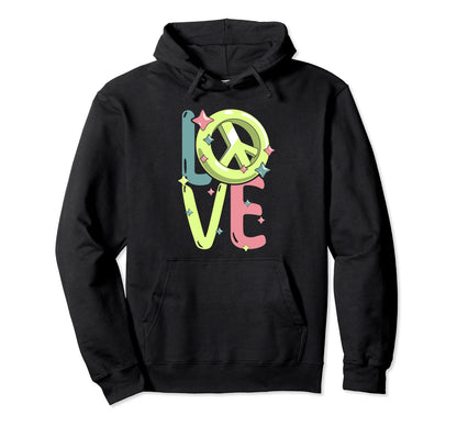 Love Peace Groovy Rainbow Sunshine Mind Hoodie - Unique Graphic Men Women - T-Shirt, Sweatshirt, Hoodie