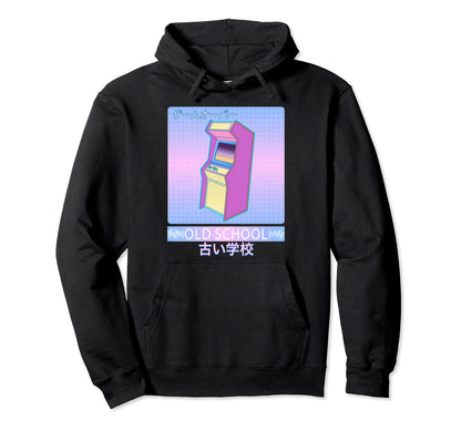 Old School Arcade Vaporwave Hoodie - Graphic Print Men Women - T-Shirt, Sweatshirt, Hoodie