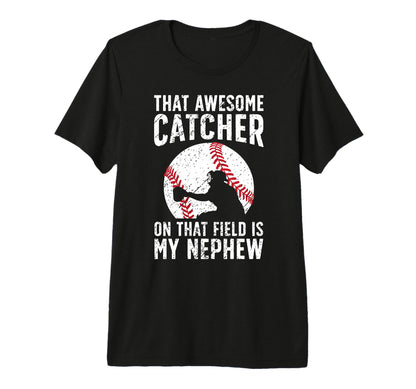 Baseball Catcher Aunt Proud Baseball T-Shirt - Novelty Apparel Men Women - T-Shirt, Sweatshirt, Hoodie