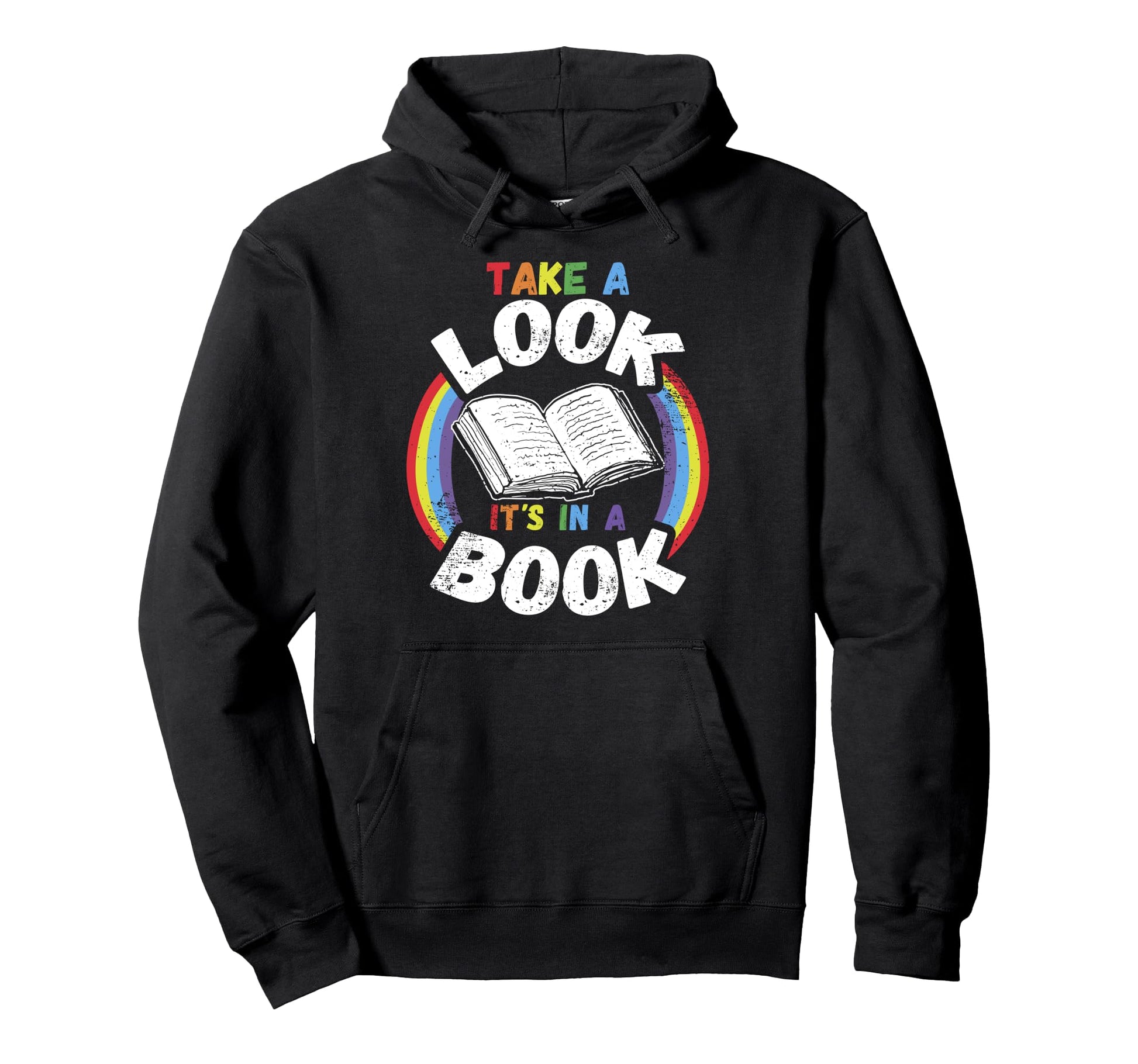 Love Reading Love Rainbows Gift Rainbow Hoodie - Trendy Graphic for Adults - T-Shirt, Sweatshirt, Hoodie