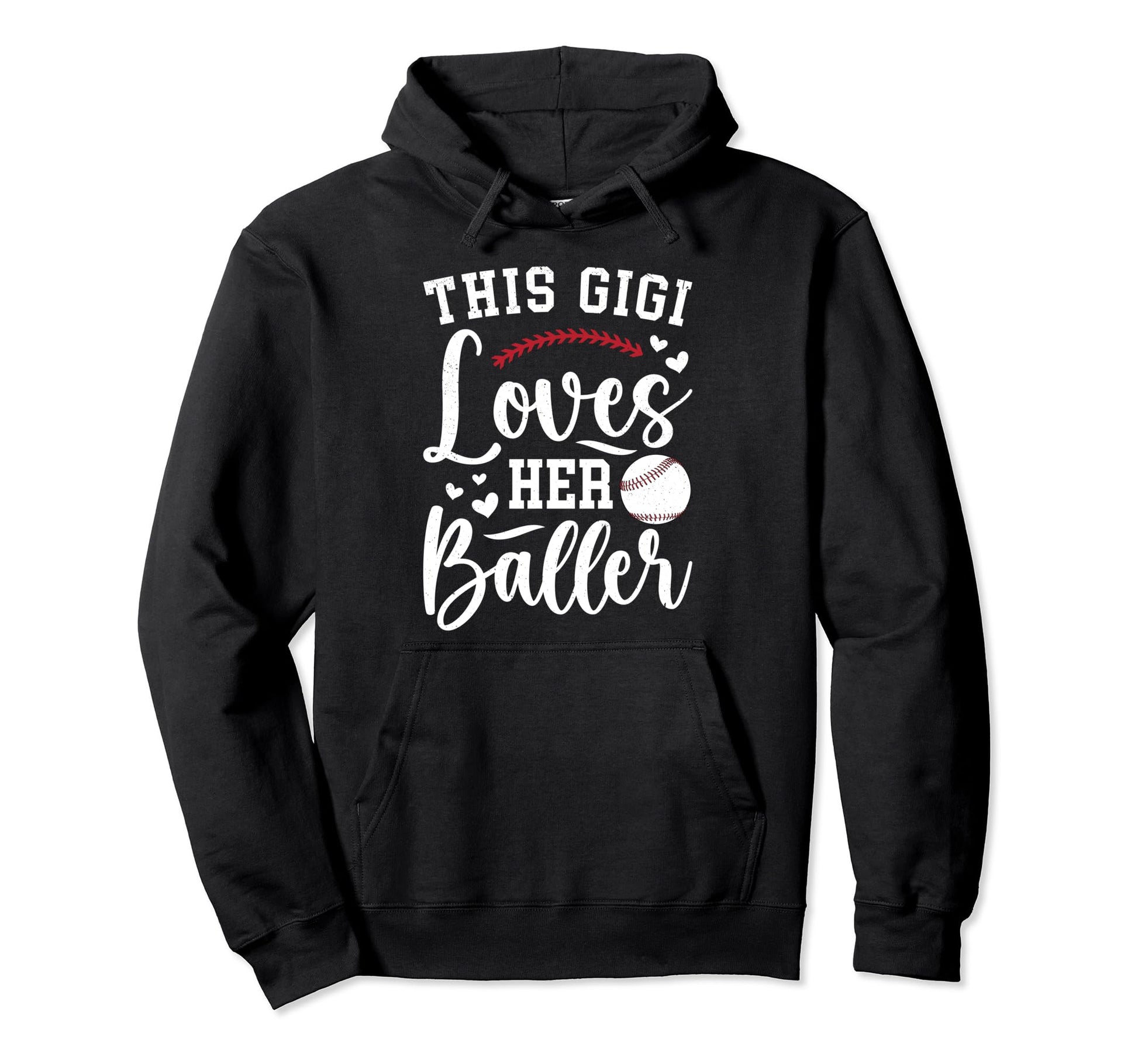 Gigi Loves Her Baller Baseball Gigi Hoodie - Trendy Graphic Men Women - T-Shirt, Sweatshirt, Hoodie
