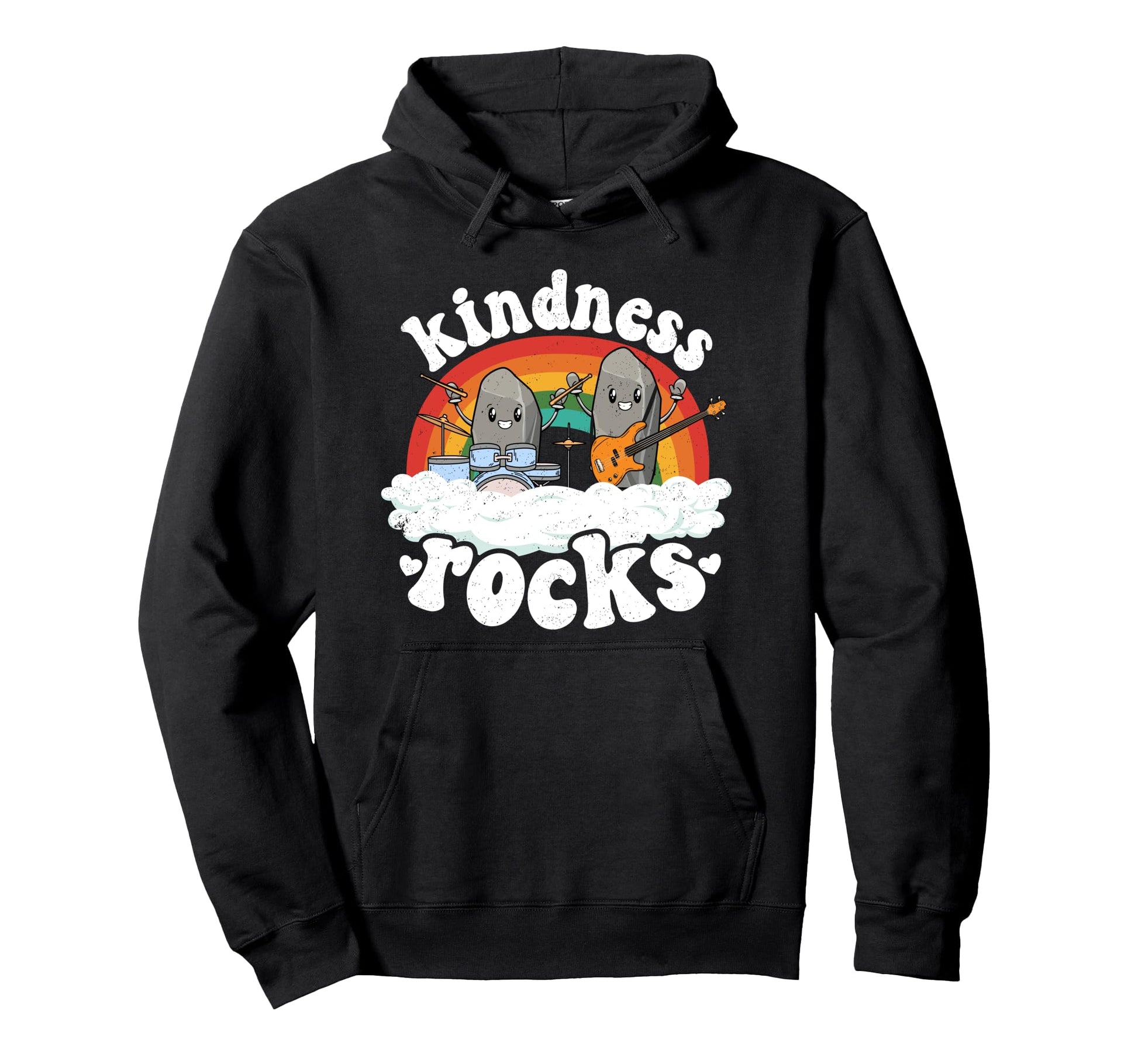 Anti Bullying Rainbow Hippie Music Hoodie - Aesthetic Graphic for Adults - T-Shirt, Sweatshirt, Hoodie