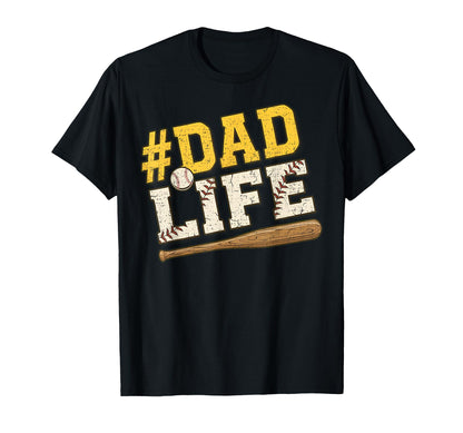 Dad Life Baseball Father Bat Ball T-Shirt - Minimalist Print Unisex - T-Shirt, Sweatshirt, Hoodie