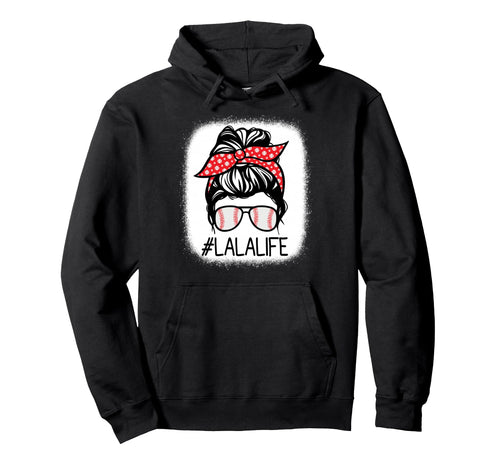 Lala Bleached Messy Bun Baseball Hoodie - Casual Everyday Wear Men Women - T-Shirt, Sweatshirt, Hoodie