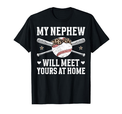 My Nephew Baseball Aunt Baseball Player T-Shirt - Custom Art Print Unisex - T-Shirt, Sweatshirt, Hoodie