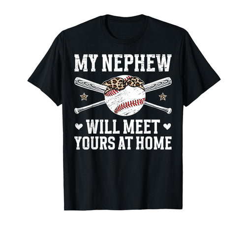 My Nephew Baseball Aunt Baseball Player T-Shirt - Custom Art Print Unisex - T-Shirt, Sweatshirt, Hoodie