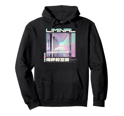 Liminal Aesthetic Vaporwave Japanese Hoodie - Fun Novelty Design Men Women - T-Shirt, Sweatshirt, Hoodie