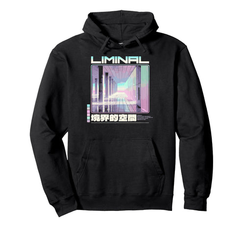 Liminal Aesthetic Vaporwave Japanese Hoodie - Fun Novelty Design Men Women - T-Shirt, Sweatshirt, Hoodie