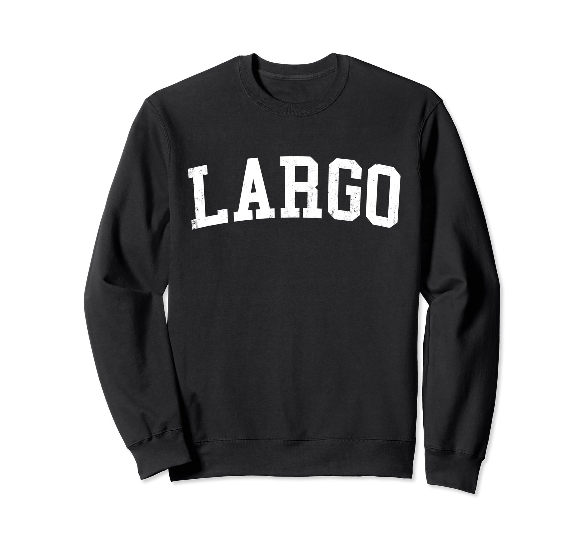 Largo Fl Distressed White Varsity Sweatshirt - Unique Graphic Unisex - T-Shirt, Sweatshirt, Hoodie