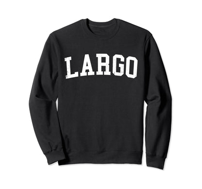 Largo Fl Distressed White Varsity Sweatshirt - Unique Graphic Unisex - T-Shirt, Sweatshirt, Hoodie