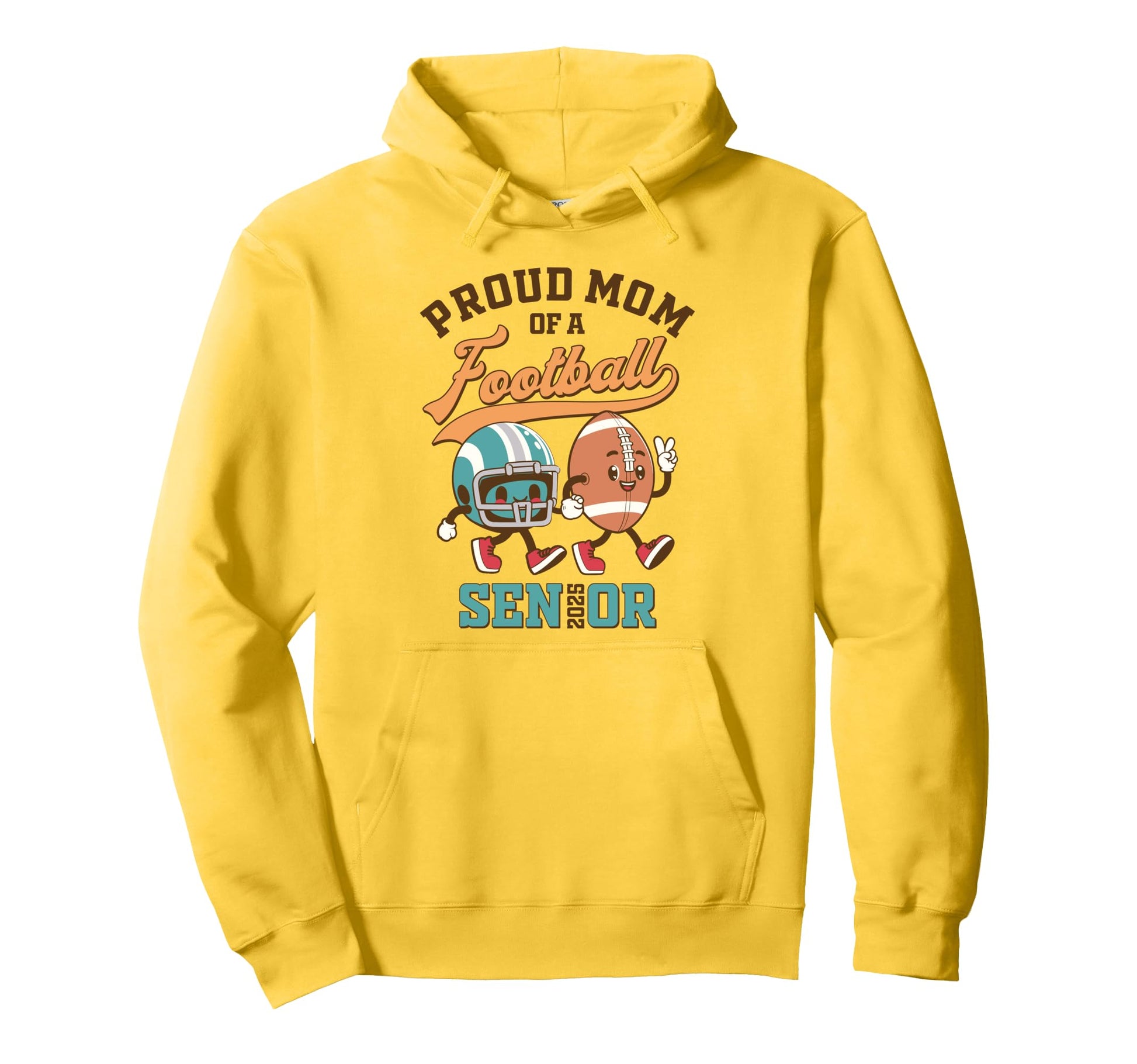 Football Mom Biggest Fan Proud Mom Hoodie - Streetwear Style for Adults - T-Shirt, Sweatshirt, Hoodie